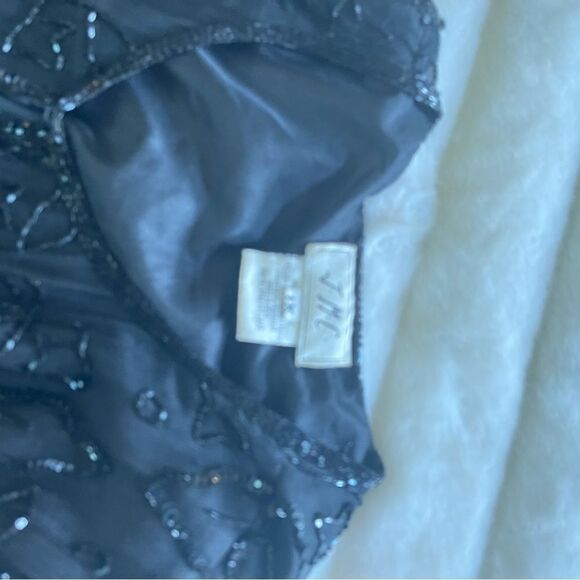 Vintage 1990s JMC 100% silk Beaded Black Cocktail Jacket Size 1X - Picture 10 of 15
